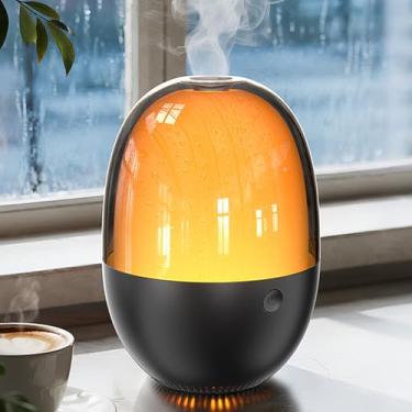 Imagem de Difusor de óleo essencial, umidificador ultrassônico de ovo de Páscoa de 210 ml, difusor portátil de fragrância de luz ambiente, inteligente antiqueima a seco, adequado para casas, escritórios