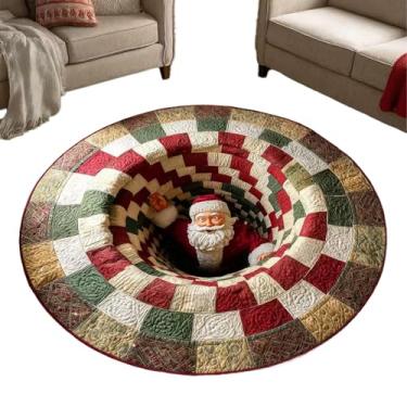 Imagem de Tapete de Natal | Capachos de cozinha antiderrapantes, tapete de chão de ilusão 3D de Natal - para entrada externa piso pátio casa ao ar livre quarto sala de estar cozinha interna