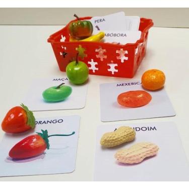 Imagem de Kit de Frutas para Jogo da Memória com Cesta Plástica - no-brand