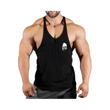 Imagem de Colete Masculino Sem Mangas Para Fitness E Corrida, Cor Sólida, Respir