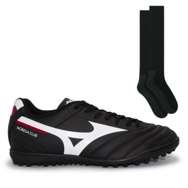 Imagem de Chuteira Society Mizuno Masculina Morelia Club AS + Meião Color Sports-Masculino