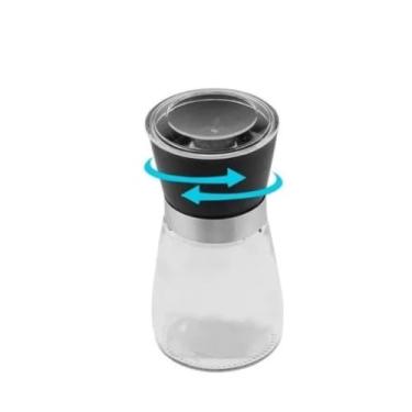 Imagem de Moedor de Temperos com Vidro e Cerâmica, Ajustável de Fino a Grosso, para Pimenta, Sal Rosa e Especiarias, Material Durável