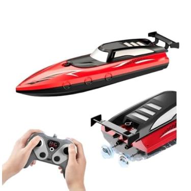 Imagem de Barco - Lancha Controle Remoto Barco De Corrida Alta Velocidade Brinquedo Para Piscina Ao Ar Livre - Presente
