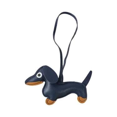 Imagem de Chaveiro De Cachorrinho Fofo, Acessório Clássico De Moda Em Couro PU, 