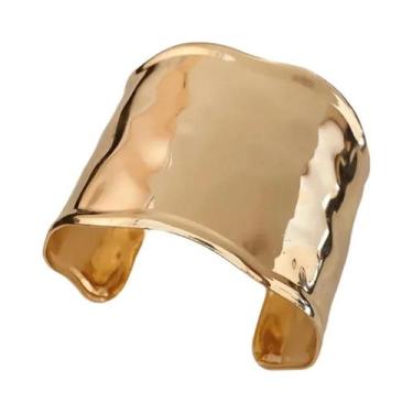 Imagem de Pulseira De Metal Plissada Feminina Da Moda, Anel De Braço, Bracelete 