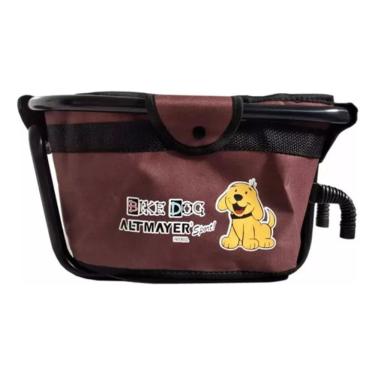 Imagem de Cestinha Frontal Bike Pets Bege 15kg Marrom Al-59 Altmayer