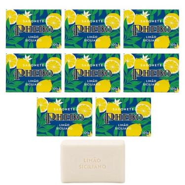 Imagem de Kit 8 Sabonete Phebo Granado Limão Siciliano Glicerina Vegetal Natural