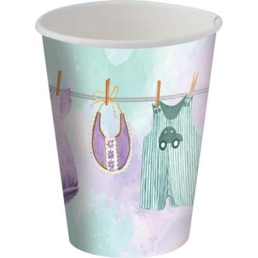 Imagem de Copos Descartáveis de Papel para Aniversário Comemoração - Chá Revelaç