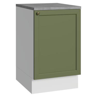 Imagem de Balcão De Cozinha 50cm 1 Porta Branco/verde Vik Madesa Branco/verde