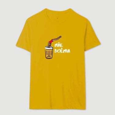 Imagem de Camisa Camiseta Feminina Mãe Boêmia Bebida Carnaval Folia Bloco Confor