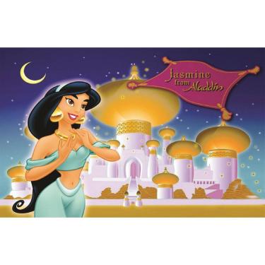 Imagem de Fundo Fotográfico Em Tecido Princesa Jasmine Castelo 1,50M