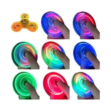 Imagem de Fidget Spinner Luminoso De Cristal Que Brilha No Escuro Com LED, Brinq
