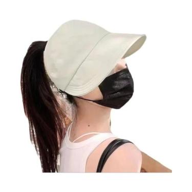 Imagem de Chapéu De Verão Feminino De Secagem Rápida Com Máscara E Prendedor De 