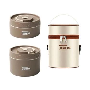 Imagem de Conjunto De Marmitas Térmicas De Aço Inoxidável Isoladas Para Micro-on