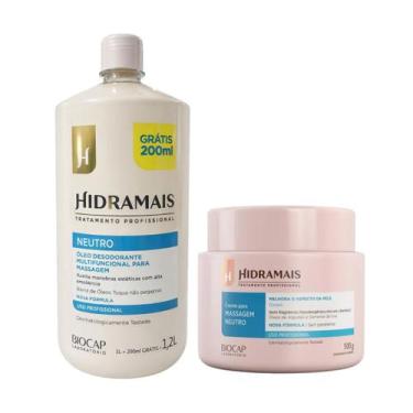 Imagem de Kit Oleo Multifuncional Massagem 1,2L Neutro + Creme Desodorante 500g 