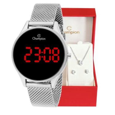 Imagem de Relógio Feminino Champion Digital Dourado Pulseira Mesh CH40133T 