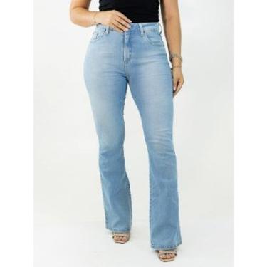 Imagem de Calça Feminina Flare Jeans Claro Cintura Alta Anticorpus-Feminino