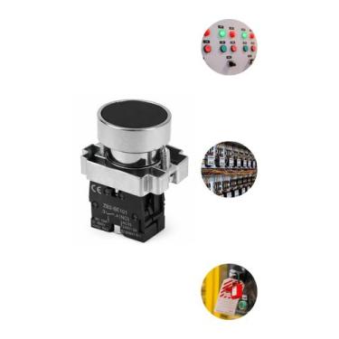 Imagem de Botão Xb2 Pulsador Metálico Preto Ba21 Pulsante 1NA - Digital Trade Sh