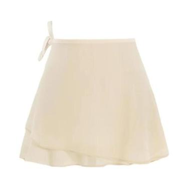 Imagem de Saia De Ballet Chiffon Curta Para Mulheres Adultas Com Amarração Em Re