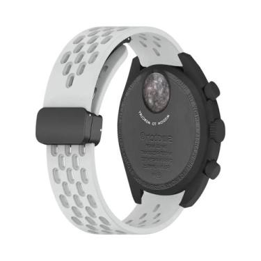 Imagem de Pulseira De Silicone Esportiva Magnética De 40mm Para Omega X Swatch N