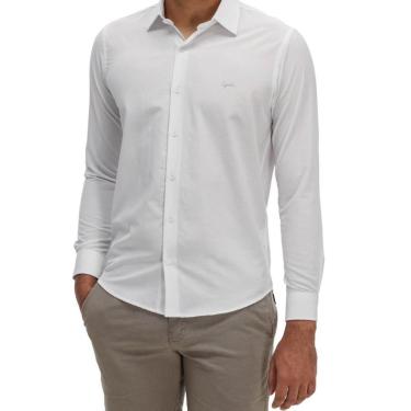 Imagem de Camisa Manga Longa Essencial Slim Masculina Ogochi 001510012 Branca-Masculino