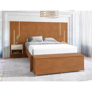 Imagem de Baú Banco Luca Cedro - Casa D Móveis