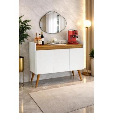 Imagem de Armario Aparador Buffet Prime Sala Luxo 3 Portas Pés Palito Cores - MJ