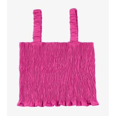 Imagem de Regata Cropped Feminina Em Lastex Endless Rosa, P, Rosa