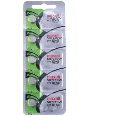 Imagem de Bateria 397 SR726SW Maxell 1.55v Para Relógio C/5 Un Original