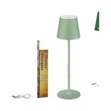 Imagem de Luminária De Mesa LED Portátil Sem Fio Recarregável Com 3 Cores E Dime