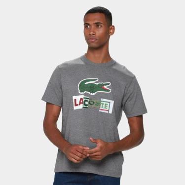Imagem de Camiseta Lacoste Casual Masculina, Cinza, GG