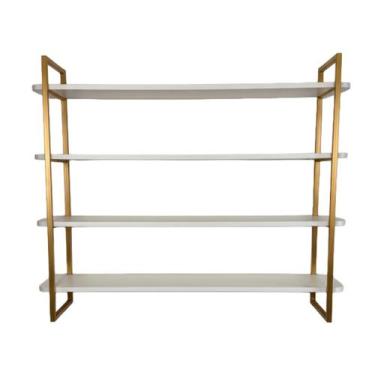 Imagem de Prateleira Avic Design Industrial Em Aço Resistente 80x20cm - Loja da 