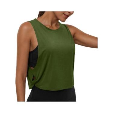 Imagem de Camiseta Sem Mangas Para Yoga Feminina Com Decote Redondo, Top Casual 