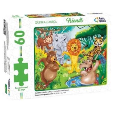 Imagem de Quebra Cabeça Animais Friends 60 Peças Pais e Filhos - Pais & Filhos