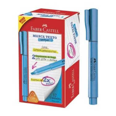 Imagem de Marca Texto Faber-Castell Grifpen com Ponta Fina e Corpo Ergonômico Kit com 12 Unidades...