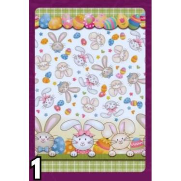 Imagem de Pano de Prato Extra Estampa Digital Páscoa 50cm x 75cm - Engomatextil 