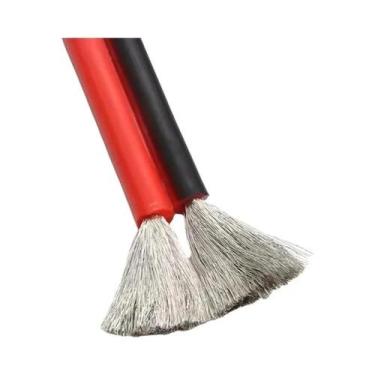 Imagem de Cabo De Silicone Flexível Vermelho E Preto 2 Pinos 28AWG Fio De Cobre 