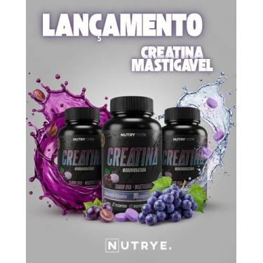 Imagem de Creatina Monohidratada Mastigável Sabor Uva 90 Comprimidos Nutrytech