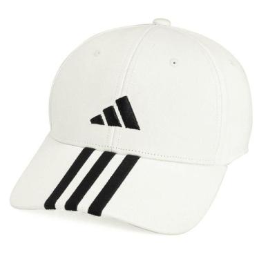 Imagem de Boné Adidas Baseball Três Listras New Logo Branco e Preto, M/G