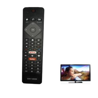 Imagem de Controle Compatível Compatível Com Tv Philips Tv Led 4k Botões Netflix