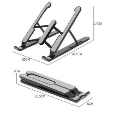 Imagem de Suporte Para Notebook PRETOBase Apoio Ergonômico De Mesa - Online