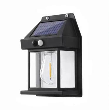 Imagem de Arandela Solar de Parede com Sensor de Presença e Lâmpada de Filamento