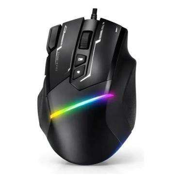Imagem de Mouse Gamer com Led Rgb Botões 8D, Cabo 1,5m, 6600 Dpi, Alta Velocidad