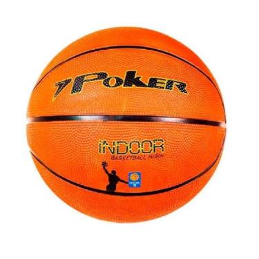 Imagem de Bola De Basquete Oficial Poker Indoor - Juveníl, 5, Laranja