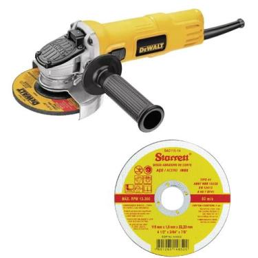 Imagem de Esmerilhadeira 127V DWE 4020 Dewalt + 10 disco corte Norton, 110V