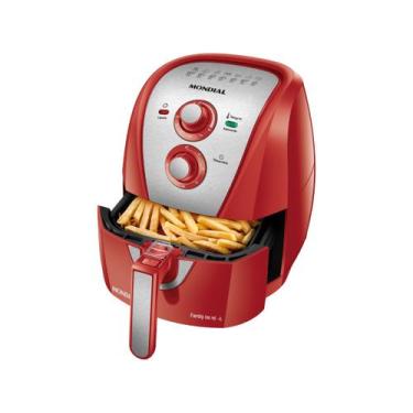 Imagem de Fritadeira eletrica air fryer mondial 3.2l red lux 127v, Vermelho e In