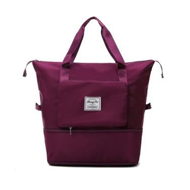 Imagem de Bolsa Viagem Prova Água Dobrável Grande Compartimento Extra - Dobravel