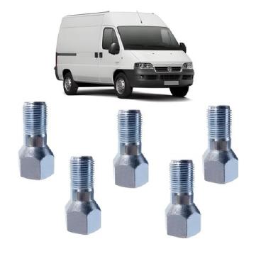 Imagem de Kit com 5 parafusos de roda aro 15 fiat ducato - NoBrand