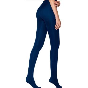 Imagem de Meia Calça Loba 5858-001 Fio 80 Opaca Colors, Azul, Marinho, P