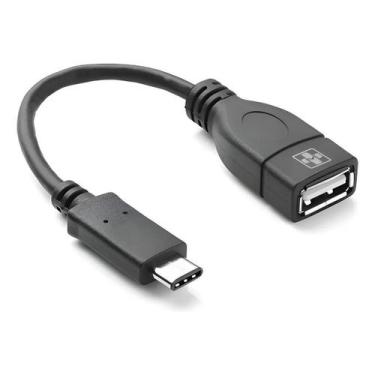 Imagem de Adaptador OTG Tipo C USB Macho Para USB Fêmea Conecta Pendrive Celular